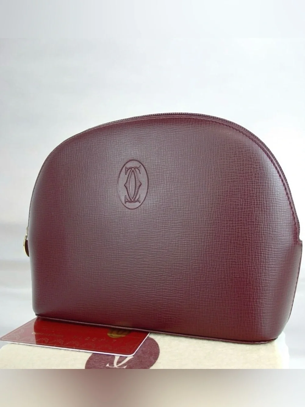Cartier Must Line Leather Cosmetic Bag- Bordeaux 😍❤️